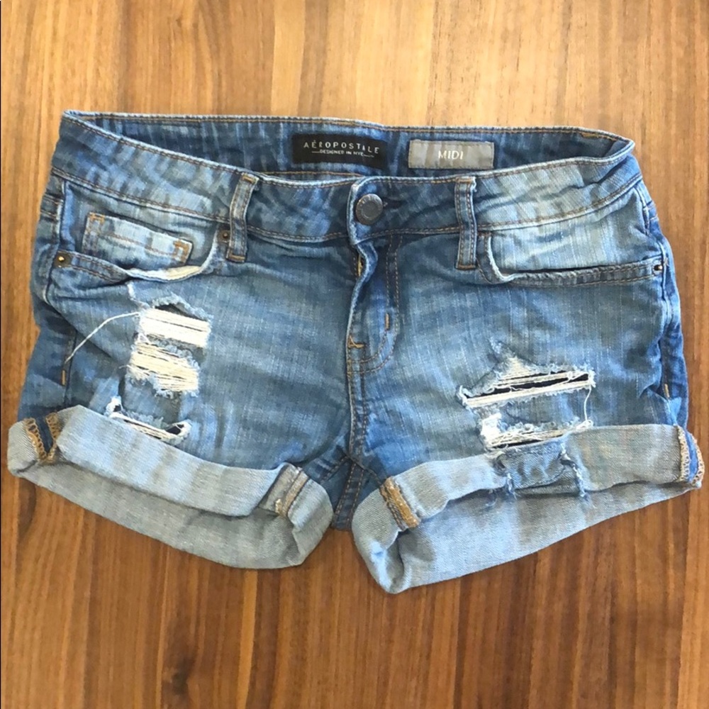 Distressed denim shorts - women’s 0